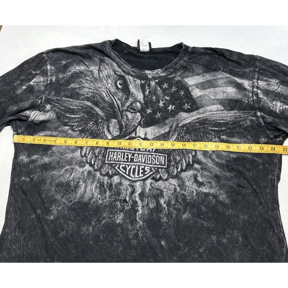 Harley-Davidson Black & Gray Eagle Flag Long Sleeve Tee - Picture 6 of 9